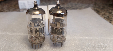 Coppia valvole ecc88 philips miniwatt identiche