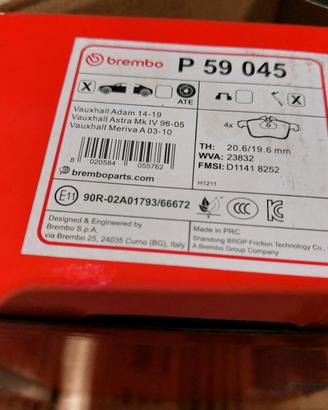 pastiglie freni Brembo P59038 P59045