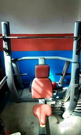 Panca piana,panca 45` e panca spalle Technogym