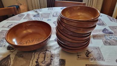 Set di 9 piatti fondi con spaghettiera