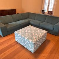 3 Pouf in lino e seta