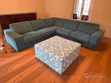 3 Pouf in lino e seta