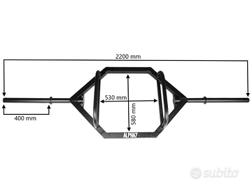 Bilanciere Hex trap bar 50mm allenamento palestra