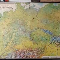 CARTA GEOGRAFICA GERMANIA ANNI 60