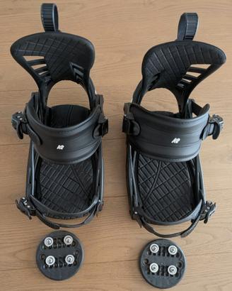 K2 Attacchi Snowboard Cinch TC Neri con Dischi di 