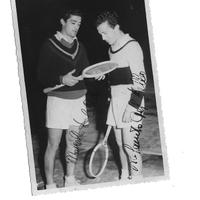 Del Bello tennisti foto cartolina firmata