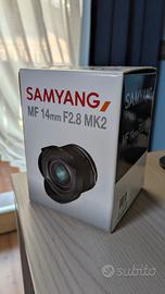 Obiettivo Samyang MF 14mm F2.8 MK2 per CANON EF
