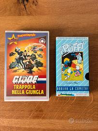 Videocassette GIJOE e Puffi – cartoni animati