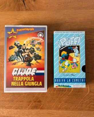 Videocassette GIJOE e Puffi – cartoni animati