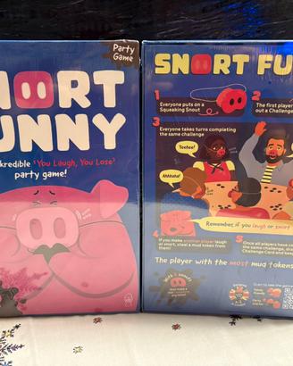 2x Snort Funny Gioco Party Nuovo