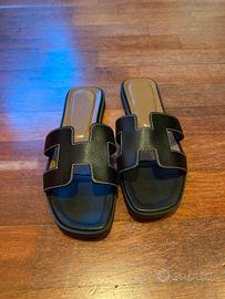 ciabatte hermes nere N 38