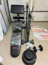 Set Palestra: Panca Fassi + 70kg Ghisa +Bilanciere