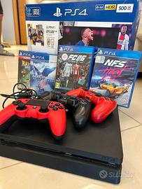 Play station 4 slim 500 gb +3 controller+fifa 26