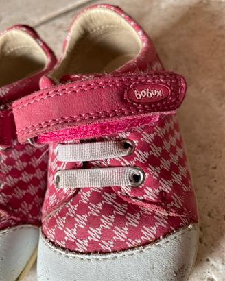 Bobux scarpe bimba rosa in pelle – primi passi
