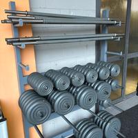 Rastrelliera completa sala corsi fitness