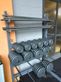 Rastrelliera completa sala corsi fitness