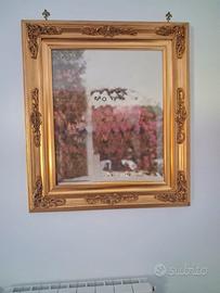 Cornice dorata con vetro stile classico barocco