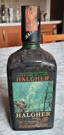 Vecchia bottiglia di amaro Halgher alle alghe 1970
