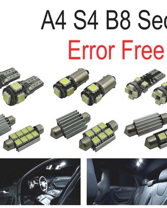 KIT 15 LAMPADE LED INTERNE PER AUDI A4 S4 B8 SALOO