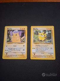 Carte Pokemon Lotto 2 Pikachu Base Set e Jungle