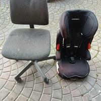 sedia ufficio e seggiolino per auto
