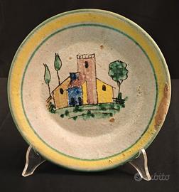 Vietri anni ’40 – Antico piatto ceramica vietrese