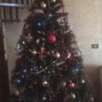 ALBERO DI NATALE REALISTICO 210 CM.  CON  ADDOBBI