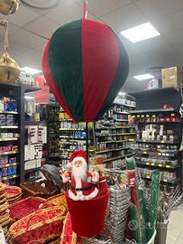 Babbo natale con mongolfiera 40x40x95