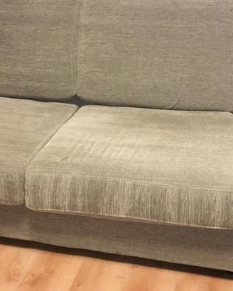Divano letto in tessuto colore grigio chiaro