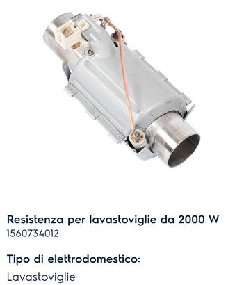 Resistenza cod. 1560734012 lavastoviglie