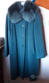 CAPPOTTO di pura lana Merinos collo di VOLPE