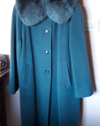 CAPPOTTO di pura lana Merinos collo di VOLPE