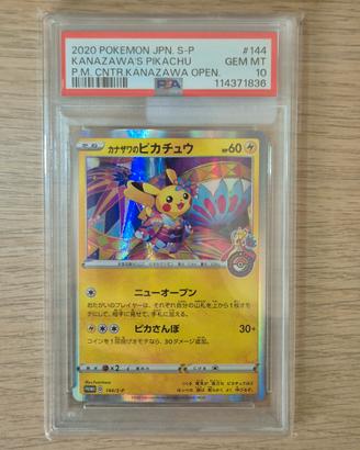 Carta Pokemon Pikachu 144 Kanazawa PSA 10