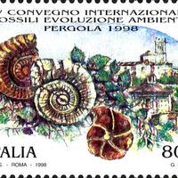 Francobollo IV Convegno Internazionale Fossili