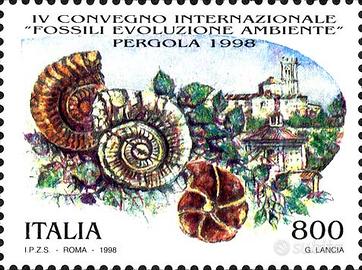 Francobollo IV Convegno Internazionale Fossili