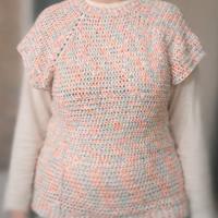 Gilet all’uncinetto handmade – multicolore pastell