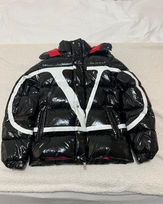 Piumino Moncler x Valentino Coulmes nero VLogo tag