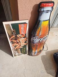 lampada e quadro da muro Coca Cola