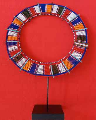 Collana africana cerimoniale vintage Maasai Kenya 