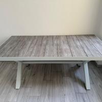 Tavolo da esterno e sedie in alluminio 184x92