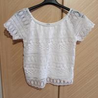 OVS T-shirt corta con pizzi, 100% cotone