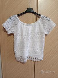 OVS T-shirt corta con pizzi, 100% cotone