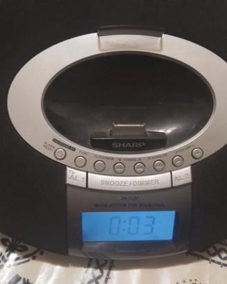 SHARP CL8PHBK RADIOSVEGLIA ORIGINALE
