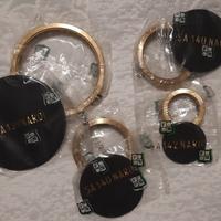 KIT 4 ANELLI E PIATTELLI NERI SMALTATI CUCINA NEW