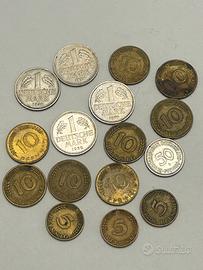 Collezione 16 monete tedesche Germania 1949/89