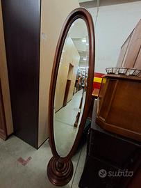 Specchio girevole in legno