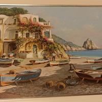 Mario Irace - "Capri" - Olio su Tela 30x45 cm con 