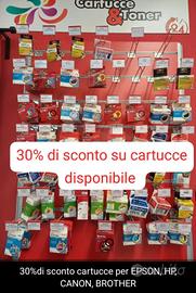 CARTUCCE COMPATIBILI AL 30% EPSON,HP, CANON, BROTH