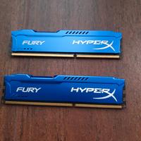 Ram KINGSTON HyperX Fury 2x4GB DDR3 1866MHZ Blue