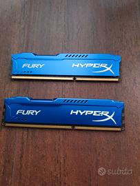 Ram KINGSTON HyperX Fury 2x4GB DDR3 1866MHZ Blue